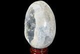 Crystal Filled Celestine (Celestite) Egg Geode #88310-2